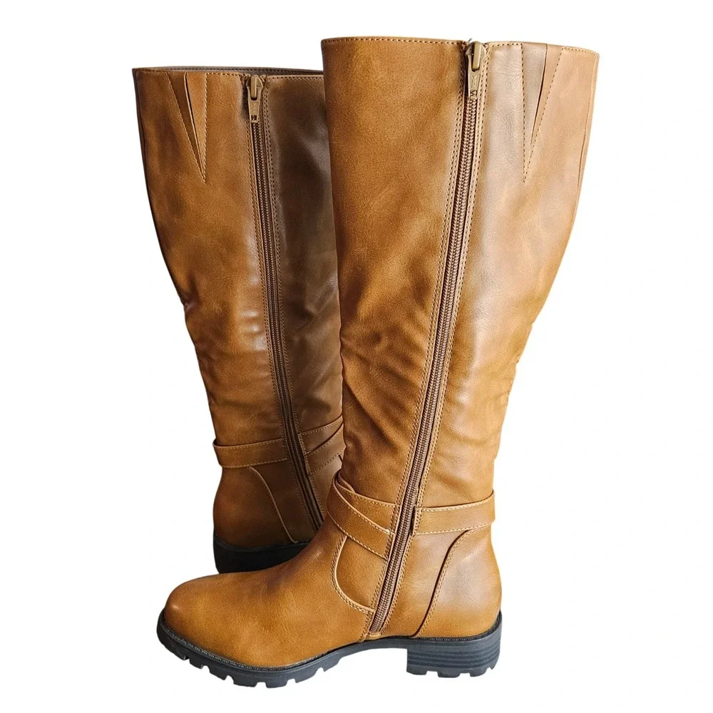 Croft and Barrow Snare Drum Riding Boots Tan Size 6 New